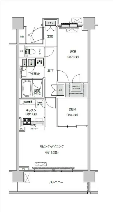 リージア経堂テラスガーデン 6階階 間取り