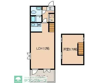 ELM-KIKUNA(1LDK/4階)の間取り写真