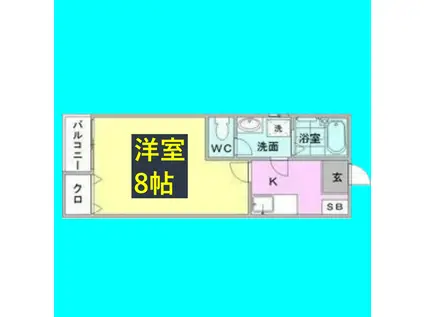 あい千種(1K/2階)の間取り写真