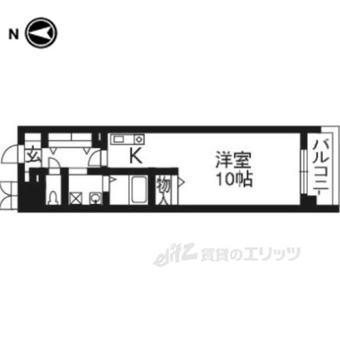 レジーナ錦小路(ワンルーム/7階)の間取り写真