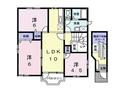 サンセールI(3LDK/2階)の間取り写真