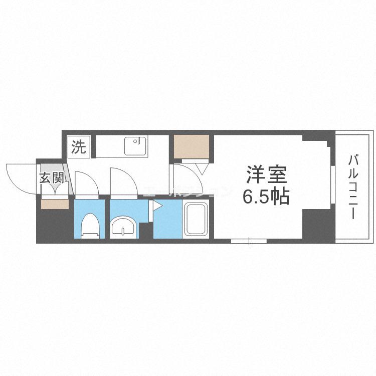 CITY LUX NAMBA サウス(1K/3階)の間取り写真