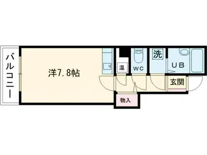 アビタシオン(ワンルーム/4階)の間取り写真