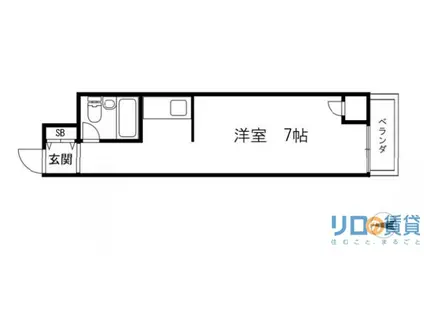 チサン第5新大阪(ワンルーム/6階)の間取り写真