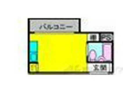 エクトI(ワンルーム/6階)の間取り写真