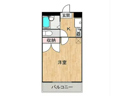 サンルーチェHARA(1K/3階)の間取り写真
