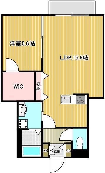 グランヴェール(1LDK/2階)の間取り写真