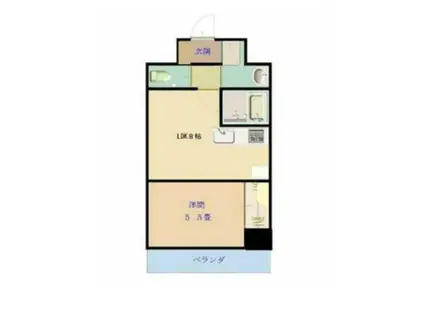 セリオンパレス(1LDK/7階)の間取り写真