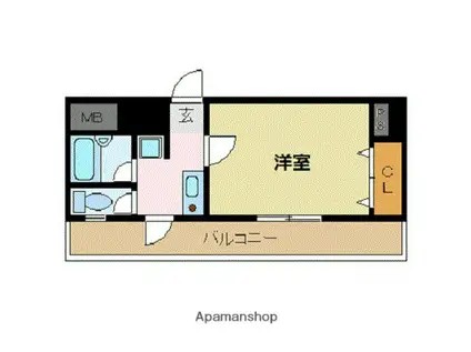 ピュアドームリブレ薬院(1K/8階)の間取り写真