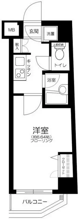 シンシア都庁前 2階階 間取り