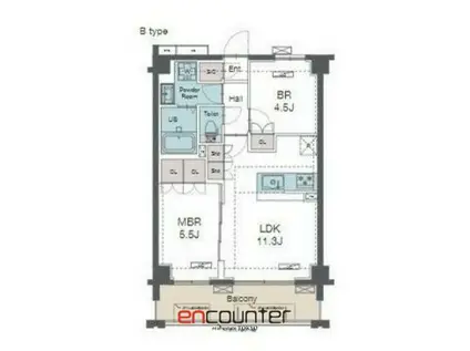 ラグゼナ和光(2LDK/3階)の間取り写真