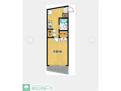 菱和パレスひばりが丘(1K/3階)の間取り写真