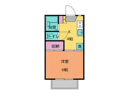 ラズベリーハウス J棟(1K/2階)の間取り写真