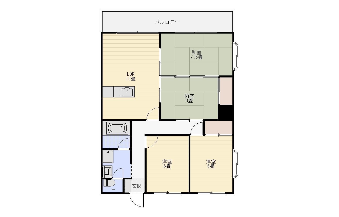 KARAKO・HEIGHTS(4LDK/7階)の間取り写真