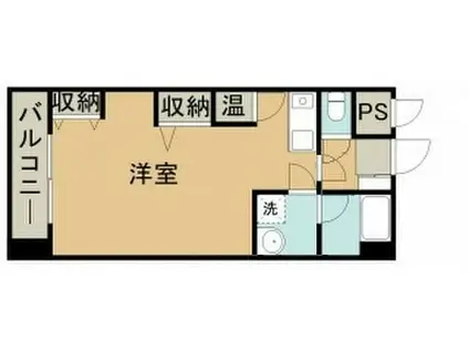 ヴァルール慶徳(ワンルーム/3階)の間取り写真