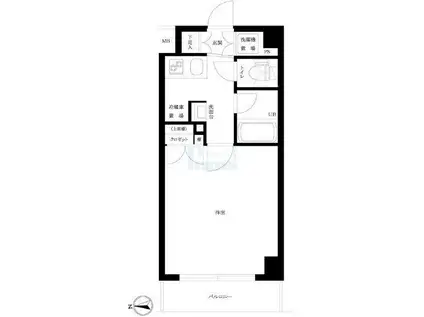 ルーブル高田馬場参番館(1K/2階)の間取り写真