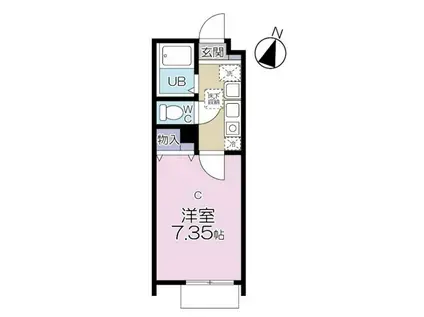 グランビル阿佐谷(1K/1階)の間取り写真