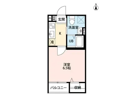 アパッショハート武庫川(1K/2階)の間取り写真