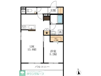 GRAND MERE KAWANA(1LDK/3階)の間取り写真