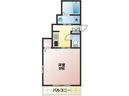 ノーマジーン(1K/1階)の間取り写真