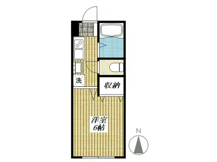 リトルグレイスII(1K/1階)の間取り写真