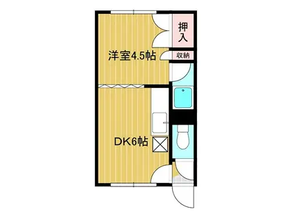 コーポラスケイコ(1DK/1階)の間取り写真