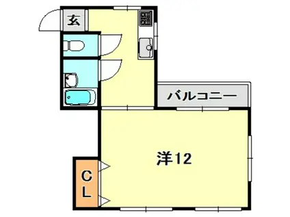 GENOVIA世田谷砧II(1K/3階)の間取り写真