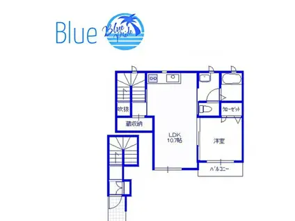 セレーノIII(1LDK/2階)の間取り写真