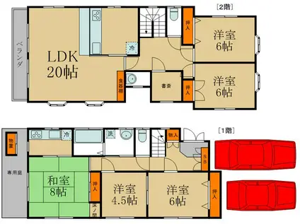 南大塚4丁目戸建(5LDK/1階)の間取り写真