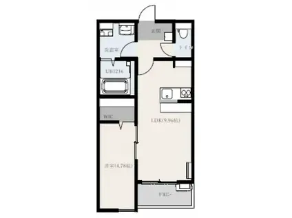 アルバステラ西条(1LDK/3階)の間取り写真