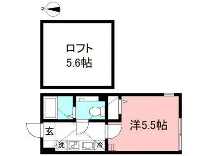 アザーレ・クオン中野島(1K/1階)の間取り写真