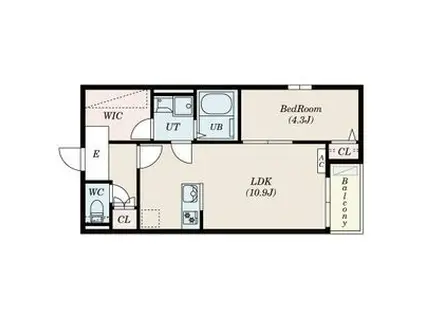 ILUSION高畑西(1LDK/2階)の間取り写真