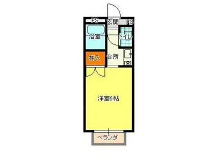 グリーンハウスメグミ(1K/1階)の間取り写真