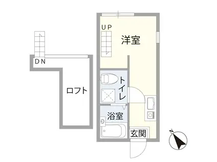 ルセリシエ(ワンルーム/1階)の間取り写真