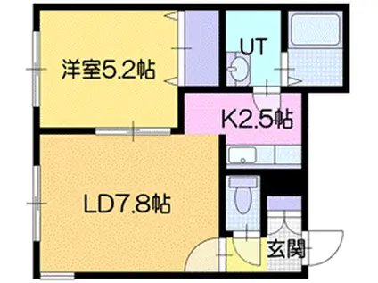 ポラリス恵み野駅前(1LDK/1階)の間取り写真