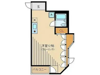 ムラーピア1(ワンルーム/3階)の間取り写真