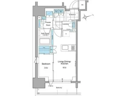 ルフォンプログレ本郷三丁目(1LDK/10階)の間取り写真
