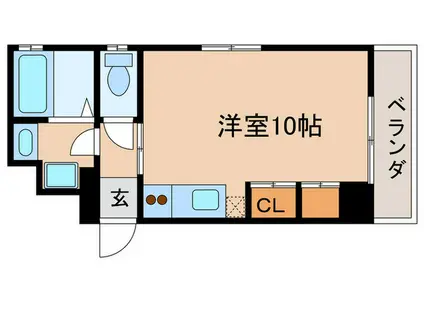 GRAND ETERNA 名古屋鶴舞(ワンルーム/10階)の間取り写真