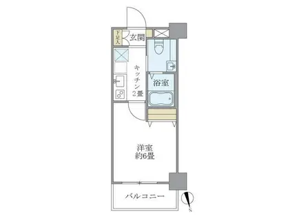 ジェイクラウド横浜鶴見(1K/7階)の間取り写真