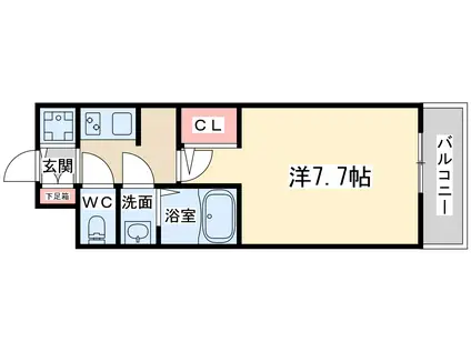 ジュネーゼ・ロイヤルレジデンス梅田東(1K/5階)の間取り写真