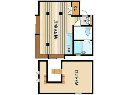 イーストパラシオン(ワンルーム/3階)の間取り写真