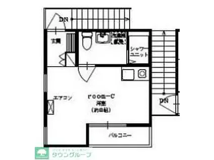 ペスカトリーチェ(ワンルーム/2階)の間取り写真