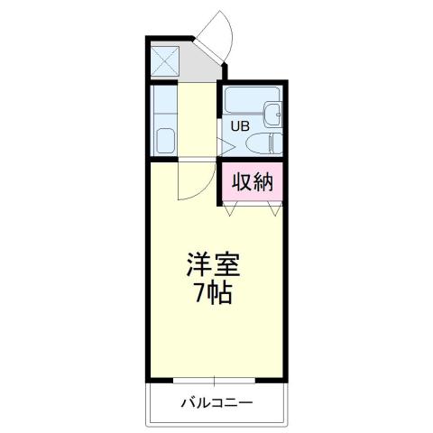 フォーラム和地山(1K/2階)の間取り写真
