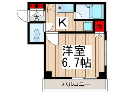 SUNMALL蕨(1K/3階)の間取り写真