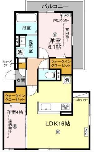 D-RESIDENCE上甲子園(2LDK/2階)の間取り写真
