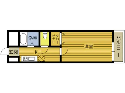 レジェ長田(1K/6階)の間取り写真