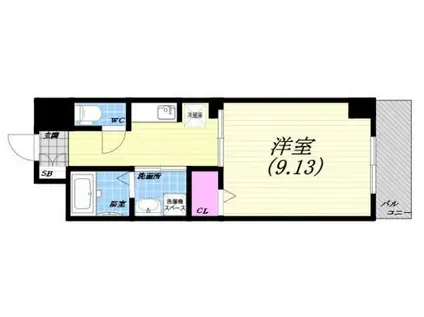 ラ・ブローテ東加古川(1K/5階)の間取り写真