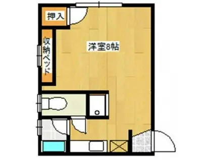 ウィン松山 A棟(ワンルーム/2階)の間取り写真