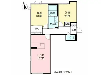 LA・MAISON乙津(2LDK/1階)の間取り写真