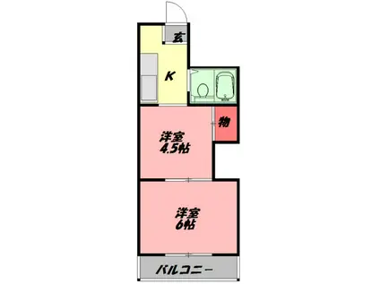 トゥリオーニ守口(2K/1階)の間取り写真